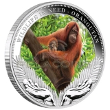Tuvalu 2011 1$ Wildlife in Need - Orangutan