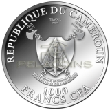 Kamerun 2013 1000 Francs Leopard colored - Big Five 1oz