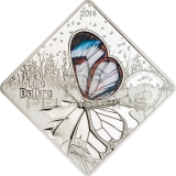 Palau 2014 10$ Animals in Glas - Buttefly Greta Oto