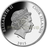 Cook Island 2015 25$ Mississippi Steamboat - Mother of Pearl 5oz