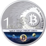 Sol Noctis 1 Bitcoin Cent 2014 - The Binary Eagle 1oz silver
