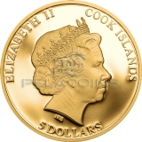 Cook Islands 2015 5$ Shades of Nature - Butterfly