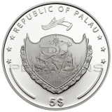 Palau 2015 5$ Rainbow of the Sea Pearl - Marine Life Protection 1oz