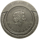 Niue Islands 2015 1$ Wolfe Creek Crater Meteorite 1oz