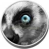 Congo 2015 2000 Francs CFA Natures Eyes Lemur 2oz