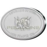 Niger 2015 1500 Francs Wooly Mammoth 2 oz with real Mammoth ivory inlay