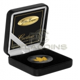 Canada 2015 5$ Maple Leaf Golden Enigma 1oz Ruthenium Goldplated Silver Coin