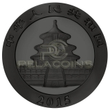 China 2015 10 Yean Eclipse of the Sun - Panda 1oz Black Ruthenium - Rose Gold Plated