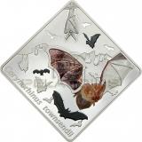 Palau 2015 10$ Animals in glass - The Bat