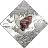 Palau 2015 10$ Animals in glass - The Bat
