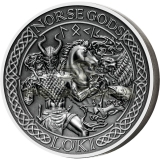 Cook Islands 2016 10$ Norse Gods VI - Loki 2oz Ultra High Relief