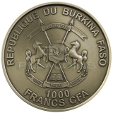 Burkina Faso 2016 1000 Francs Copernicus with 5 Meteorites Moon, Mars, Mercury