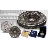 Samoa 2017 10$ US CAPITOL WASHINGTON series 4 LAYER MINTING 100 g Ultra High Relief Concave shape