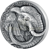Ivory Coast 2017 5000 Francs Big Five Mauquoy Elephant 5oz