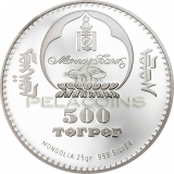 Mongolia 2017 500 Togrog Butterfly 3D Exotic - APORIA CRATAEGI