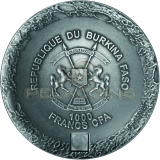 Burkina Faso 2016 1000 Francs Lunar Meteorite - Moon NANO Chip 1oz