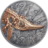 Mongolia 2017 500 Togrog Evolution of Life Ichthyosaur 1oz