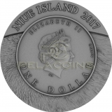 Niue Island 2017 1$ Wildlife Family V - Wolf 1oz