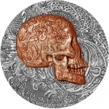 Cameroon 2017 1000 Francs Carved Skull Bones 1oz