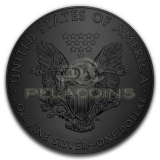 USA 2017 1$ Liberty Eagle - Alien Glow in the Dark Black Ruthenium 1oz