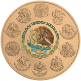Libertad 2016 1 Onza Callendar Color, rose Gold plated 1oz
