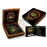 USA 2018 1$ Liberty Eagle - Burning Marijuana Sativa Black Ruthenium and 24kt Gold Plated