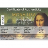 Palau 2018 20$ MONA LISA Monna Leonardo Da Vinci Great Micromosaic Passion 3oz