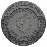 Niue Island 2018 5$ MAYAN CALENDAR - Archeology Symbolism 2oz