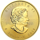 Canada 2018 5$  Maple Leaf Zodiac - Sagittarius 1oz gilded