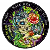 Mexico 2018 1 Onza Libertad Dia de los Muertos II 1oz Ruthenium plated