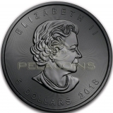 Canada 2018 5$ Burning Skull Maple Leaf 1oz Ruthenium plated