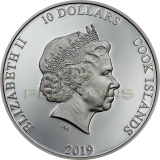Cook Islands 2019 10$ ANCHOR Fair Winds 2oz