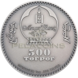 Mongolia 2019 500 Togrog MONGOLIAN GOBI BEAR Wildlife Protection 1oz