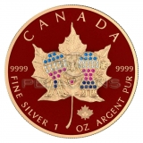 Canada 2019 5$ Maple Leaf Valentine\'s Day 1 Oz Silver Coin
