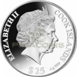 Cook Islands 2020 25$ Mother of Pearl - RAT Lunar Year 5oz