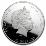  Cook Islands 2018 20$ 3oz Ag + 1/4oz Gold Masterpieces Premium Edition The Last Supper