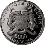 Benin 2018 5000 Francs Precious Nature Crocodile Black Premium Collection 5oz