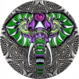 Niue Island 2019 5$ Elephant - Mandala Art 2oz