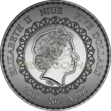 Niue Island 2019 5$ Elephant - Mandala Art 2oz