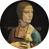 Palau 2020 20$ LADY WITH AN ERMINE Leonardo da Vinci Great Micromosaic Passion 3oz