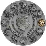 Niue 2020 5$ ERYMANTHIAN BOAR Twelve Labours of Hercules 2oz