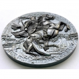 Niue 2020 5$ GUAN YU Five Tiger Generals 3oz Black Proof silver coin