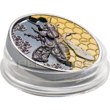 Mongolia 2020 2000 Togrog Clockwork Evolution - Mechanical Bee 3oz