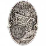 Djibouti 2022 - 200 Francs Mask of Tutankhamun 3D Shaped 3oz Silver Coin