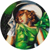 Palau 2021 20$ YOUNG GIRL IN GREEN Tamara de Lempicka Great Micromosaic Passion 3oz