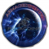 Canada 2021 5$ Maple Leaf - Grim Reaper Armageddon IV 1oz Ruthenium plated Color