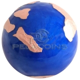 Barbados 2022 5$ PANGEA - BLUE MARBLE Spherical Rose Gold 3oz