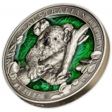 Barbados 2022 5$ The Australian Koala Colours of Wildlife 3oz