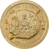 Cook Islands 2021 20$ Archeology & Symbolism - Bactrian Cybele Disk gilded 3oz