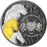 Carpathians 2023 5 Thalers Four Horsemen of Apocalypse - White Horse Ennobling 1oz